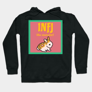 INFJ Personality Type Cute Bunny Rabbit (The Counselor) Advocates Mental Health Awareness Hoodie